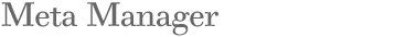 PIM Meta Manager